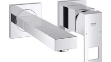 Baterie lavoar Grohe Eurocube de perete fara ventil montaj incastrat - parte exterioara necesita corp ingropat pentru functionare