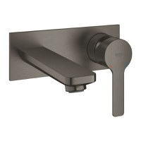 Baterie lavoar Grohe Lineare de perete montaj incastrat necesita corp ingropat brushed hard graphite - 1