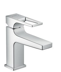 Baterie lavoar Hansgrohe Metropol 100 ventil push-open cu levier decupat pipa 127 mm - 1