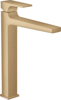 Baterie lavoar Hansgrohe Metropol 260 ventil push-open pentru lavoar tip bol bronz periat - 1