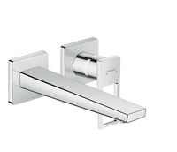 Baterie lavoar Hansgrohe Metropol de perete pipa 225mm fara ventil cu levier decupat necesita corp incastrat - 1