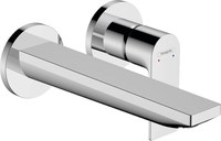 Baterie lavoar Hansgrohe Rebris E EcoSmart cu pipa 200mm montaj incastrat necesita corp ingropat crom - 1