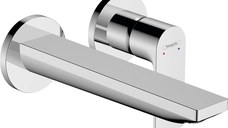 Baterie lavoar Hansgrohe Rebris E EcoSmart cu pipa 200mm montaj incastrat necesita corp ingropat crom