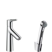 Baterie lavoar Hansgrohe Talis S cu dus tip bideu pentru igiena intima ventil push-open - 1