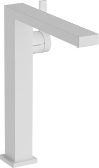 Baterie lavoar Hansgrohe Tecturis E 240 Fine pentru lavoare tip bol CoolStart ventil click-clack alb mat - 1