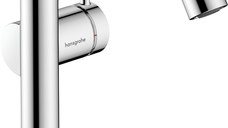 Baterie lavoar Hansgrohe Tecturis S 210 Fine pipa pivotanta CoolStart ventil click-clack crom