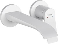 Baterie lavoar Hansgrohe Vivenis cu pipa 192mm montaj incastrat necesita corp ingropat alb mat - 1