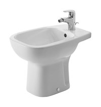 Bideu pe pardoseala Duravit D-Code alb - 1