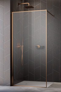 Cabina de dus tip Walk-in Radaway MODO F II Brushed Copper 120 cm profil cupru periat - 1