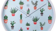 Ceas de perete NeXtime Cactus 30cm verde