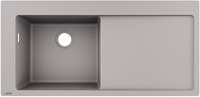 Chiuveta bucatarie Hansgrohe S514-F450 SilicaTec 450 51x105x19cm picurator dreapta concrete grey - 1