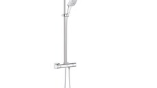 Coloana de dus Grohe Rainshower SmartActive 310 Cube cu baterie termostatata 111cm crom