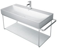 Consola metalica suspendata pentru lavoar Duravit DuraSquare 865x451mm cu port-prosop reversibil fara raft crom - 1