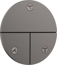 Divertor Hansgrohe ShowerSelect Comfort S cu 3 functii cu montaj incastrat necesita corp ingropat negru periat - 1