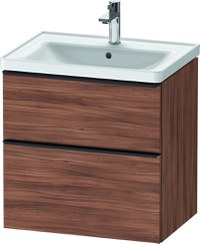 Dulap baza Duravit D-Neo cu 2 sertare pentru lavoar 65cm Natural Walnut Decor - 1