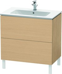 Dulap baza pe pardoseala Duravit L-Cube cu doua sertare 82cm stejar natur - 1