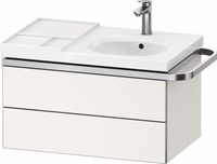 Dulap baza suspendat Duravit Aurena 784 x 492mm pentru lavoar cu doua sertare orientare dreapta inclus portprosop alb mat - 1