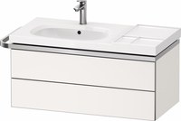 Dulap baza suspendat Duravit Aurena 984 x 492mm pentru lavoar cu doua sertare orientare stanga inclus portprosop alb mat - 1