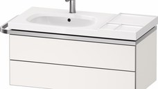 Dulap baza suspendat Duravit Aurena 984 x 492mm pentru lavoar cu doua sertare orientare stanga inclus portprosop alb mat