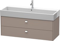 Dulap baza suspendat Duravit Brioso 1184x442mm cu doua sertare bazalt mat manere crom - 1