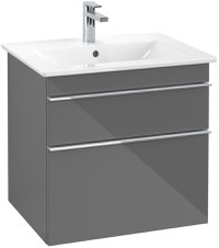 Dulap baza suspendat Villeroy&Boch Venticello 603x590x502 mm cu doua sertare gri lucios - 1