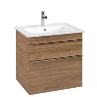 Dulap baza suspendat Villeroy&Boch Venticello 603x590x502 mm cu doua sertare stejar Kansas - 1