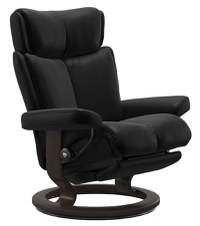 Fotoliu recliner Stressless Magic Classic Power cadru wenge tapiterie piele Batik Black - 1