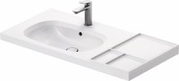 Lavoar Duravit Aurena 100x50cm HygieneGlaze Plus montare pe mobilier orientare stanga ventil ceramic inclus alb - 1