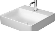 Lavoar Duravit DuraSquare 50x47cm fara preaplin montare pe mobilier cu capac ceramic pentru ventil inclus alb