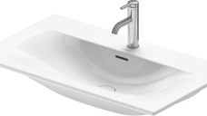 Lavoar Duravit Viu 83x49cm cu capac ceramic si ventil push-open inclus finisaj suplimentar