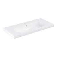 Lavoar Grohe Euro Ceramic 100cm montare pe mobilier PureGuard alb - 1