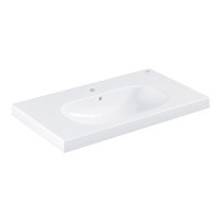 Lavoar Grohe Euro Ceramic 80cm montare pe mobilier PureGuard alb - 1