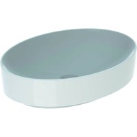 Lavoar oval tip bol Geberit VariForm 55x40cm fara orificiu baterie fara preaplin alb - 1