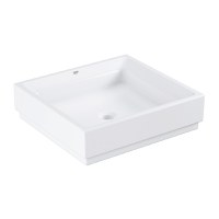 Lavoar tip bol Grohe Cube Ceramic 50cm fara orificiu baterie PureGuard alb - 1