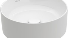 Lavoar tip bol Villeroy & Boch Collaro 40cm rotund fara orificiu baterie fara preaplin alb