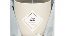 Lumanare parfumata My Jolie Candle Les Essentielles Fresh Linen 180g + bratara aurie cu decor bej