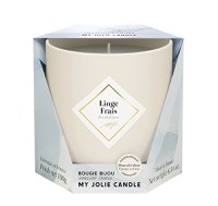 Lumanare parfumata My Jolie Candle Les Essentielles Fresh Linen 180g + bratara aurie cu decor bej - 1