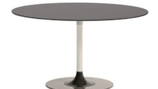 Masa Kartell Thierry XXL Round design Piero Lissoni 130x130x72cm baza metal blat sticla gri