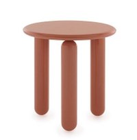 Masuta Kartell Undique Mas design Patricia Urquiola 48x48x51cm baza lemn top MDF orange - 1