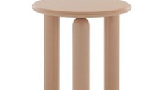 Masuta Kartell Undique Mas design Patricia Urquiola 48x48x51cm baza lemn top MDF pudra