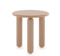 Masuta Kartell Undique Mas design Patricia Urquiola 48x48x51cm baza lemn top MDF pudra - 1