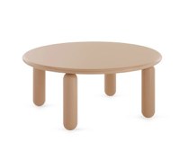 Masuta Kartell Undique Mas design Patricia Urquiola 85x85x30cm baza lemn top MDF pudra - 1