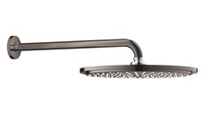 Palarie de dus Grohe RainShower Cosmopolitan 310 38cm si brat de dus 38cm de perete hard graphite