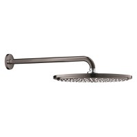 Palarie de dus Grohe RainShower Cosmopolitan 310 38cm si brat de dus 38cm de perete hard graphite - 1