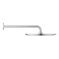 Palarie de dus Grohe RainShower Cosmopolitan 310 38cm si brat de dus 38cm de perete supersteel - 1