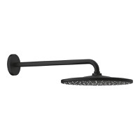 Palarie de dus Grohe RainShower Cosmopolitan 310 si brat de dus 42cm de perete phantom black - 1