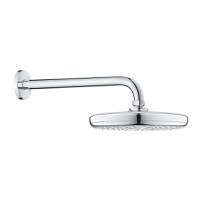 Palarie de dus Grohe Tempesta 210 si brat de dus 286mm de perete crom - 1