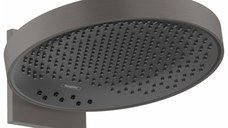 Palarie de dus Hansgrohe Rainfinity 360 3 tipuri de jet cu placa de conectare la perete negru periat