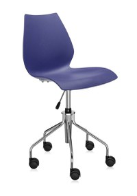 Scaun birou Kartell Maui design Vico Magistretti albastru navy - 1