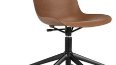 Scaun birou Kartell P/Wood design Philippe Stark baza negru Dark Wood